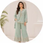Ivory Embroidered Co-ord Set