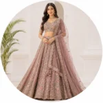 Pastel Mirror Work Lehenga