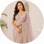 Mustard Festive Printed Saree
